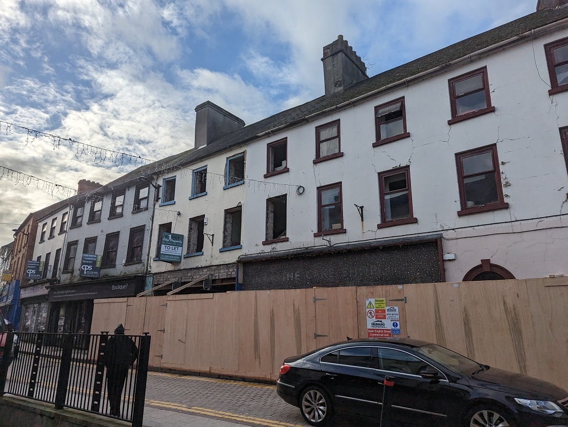 Work begins to transform four derelict properties in Armagh city centre