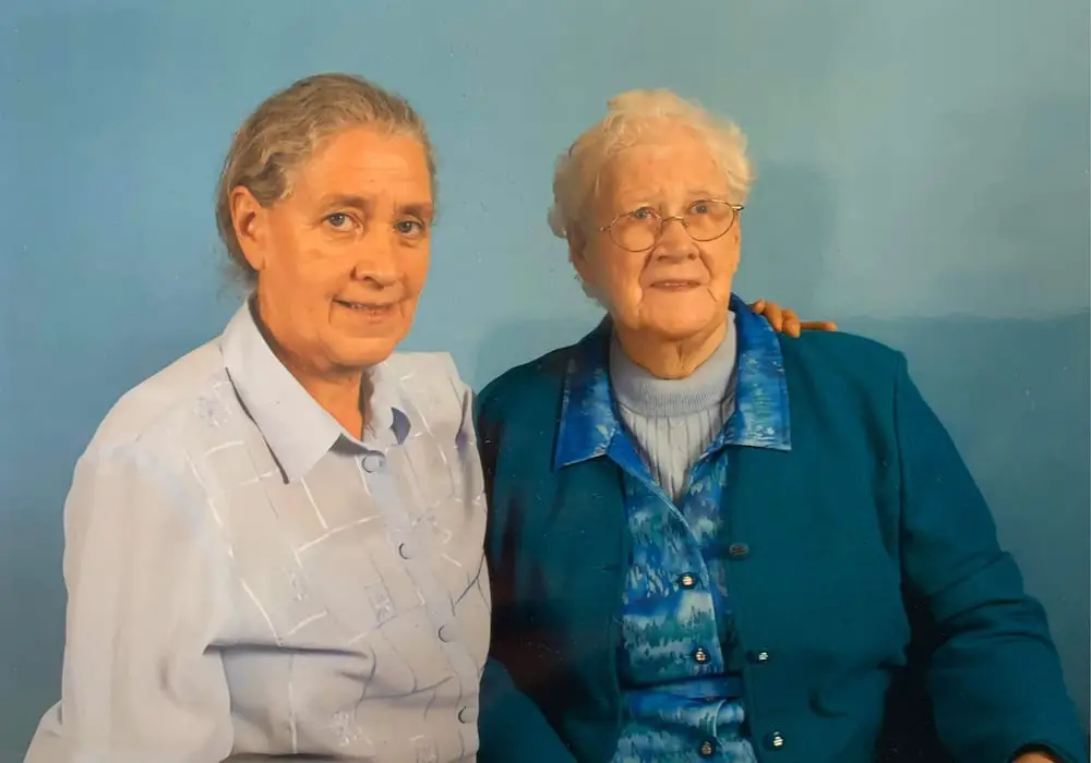 Sr Carmel Loye with her mum Mary Loye