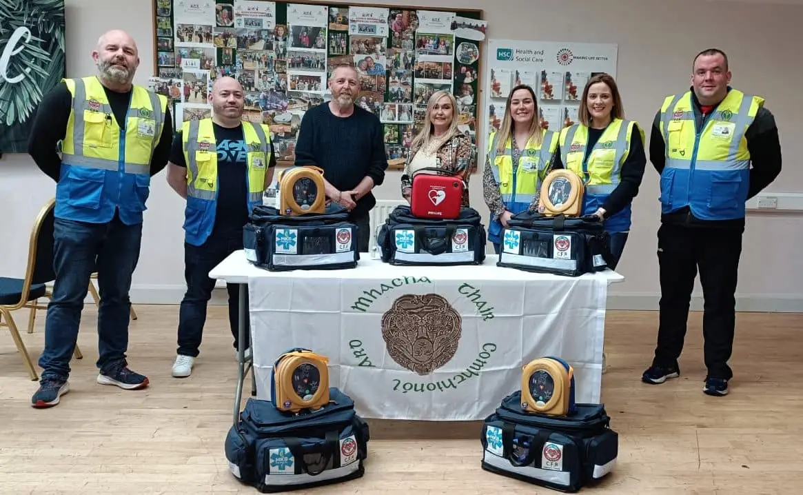 Left to right: John Fields(CFR)- Gary McGeown(CFR) - Stephen Fields (WAC)- Fiona Kelly(Chairperson WAC)- Patricia Crieghton (CFR)- Denis Donnelly (CFR) Niall Clifford (CFR)