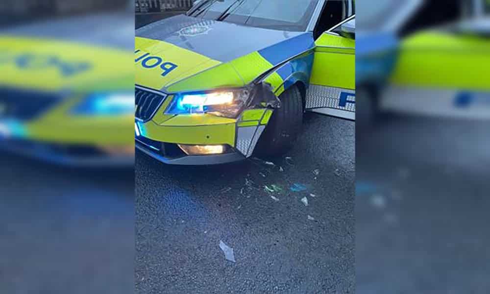 Police car rammed Crossmaglen