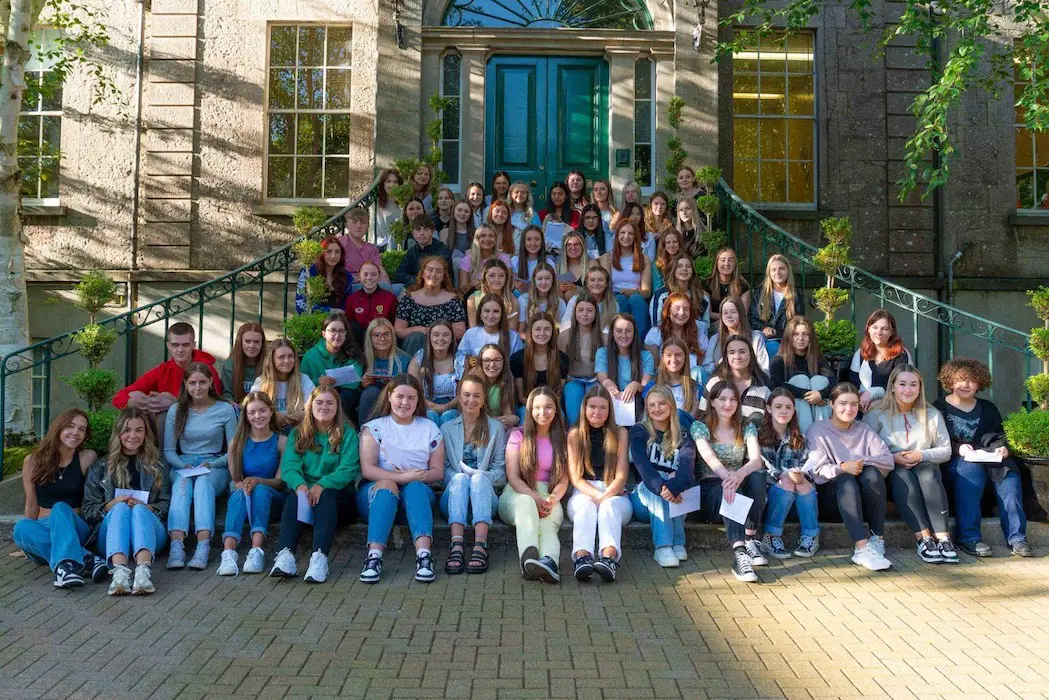 Pictured here are some of the relieved and overjoyed GCSE pupils of St. Catherine’s College who received GCSE results.