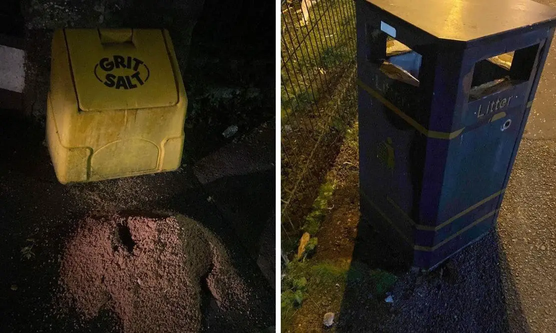 Newtown bin damage