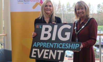Pictured launching the Craigavon Big Apprenticeship Event are Lee Campbell, Director of Finance and Planning at SRC and Alderman Margaret Tinsley, Lord Mayor of Armagh City, Banbridge and Craigavon Borough Council
