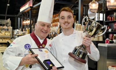 IFEX Salon Culinaire Belfast Director, Sean Owens is pictured with Ben Armstrong, who was named DAERA NI Chef of the Year during the event.