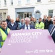 Tommy McCague, Property Owner, Stephen McConnell, Chair of Armagh Townscape Heritage Partnership, Councillor Kevin Savage and members of the Armagh Townscape heritage Partnership.