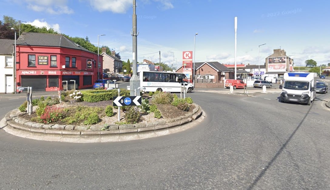 Moy Road roundabout in Armagh