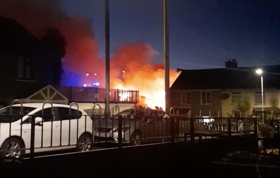 Car fire in Newry