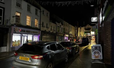 Thomas Street in Armagh lies in darkness