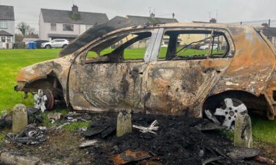 Burned car in Rathview Park in Crossmaglen