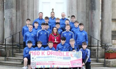 Armagh City U15s with Lord Mayor Sarah Duffy