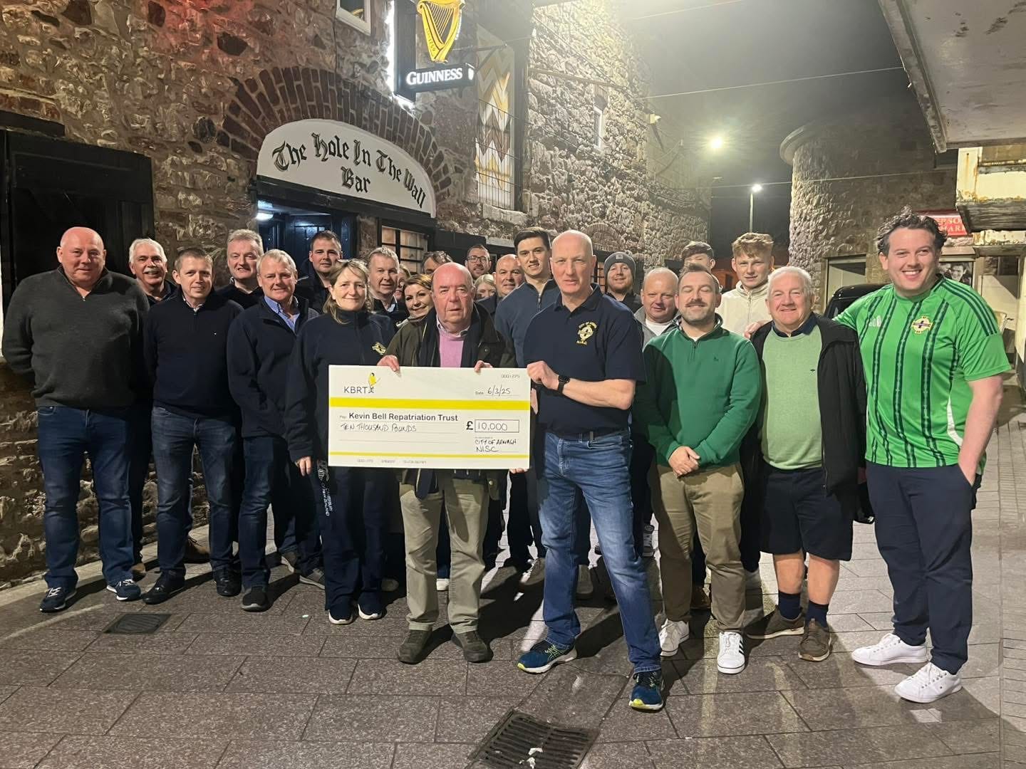 Armagh Supporters Club Donates £10000 to Kevin Bell Trust