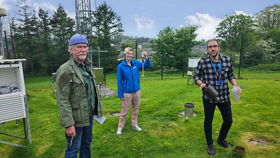 L-R Shane Kelly, Meteorological Officer_ Jessica Moon, Operations Manager and Dr Kerem Cubuk, Digital Theatre Producer and Astronomy Communicator