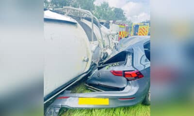Overturned tanker on A1 near Banbridge