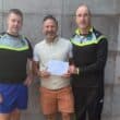 Race director Dominic Clarke, Club Chairman Declan Gordon and race sponsor Brendan McGurgan from Simple Scaling.
