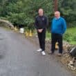 Councillor Keith Ratcliffe with local resident Brian Greer