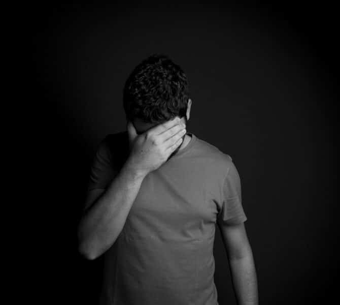 Man in distress.