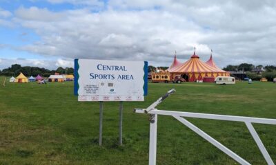 Kernan playing fields edited with a circus in the background