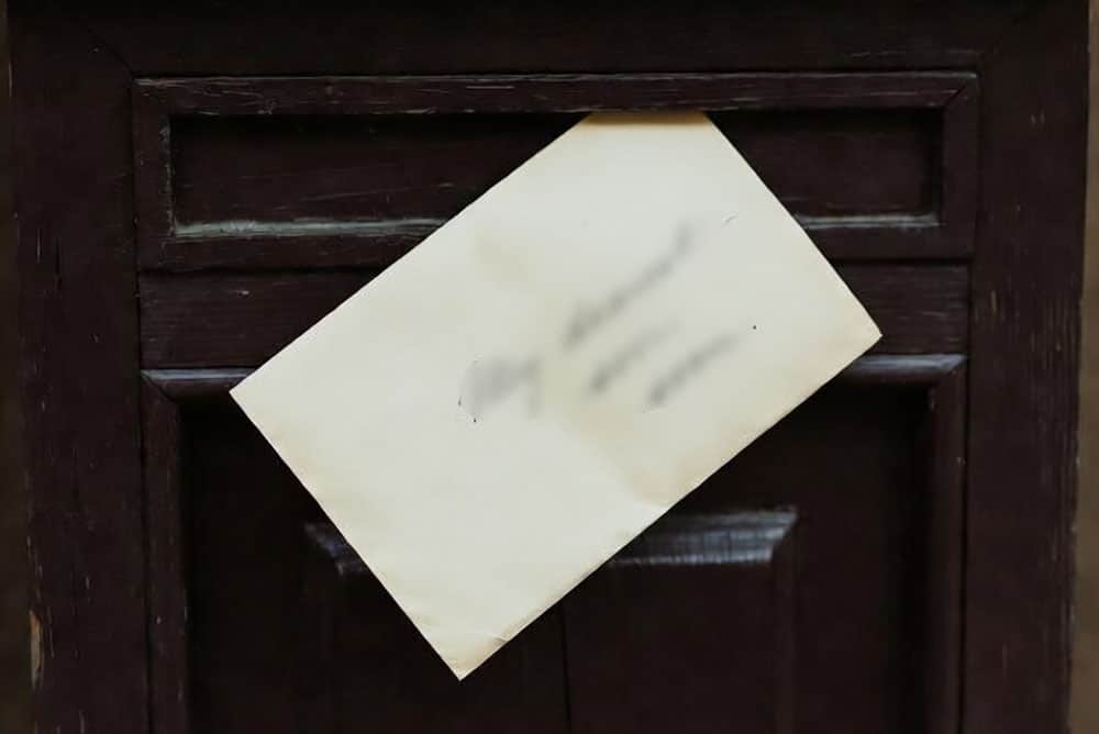 Letter through letterbox
