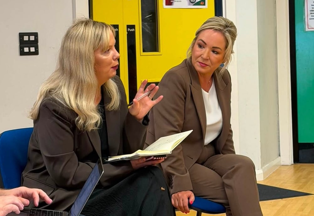 Catherine Nelson with Michelle O'Neill