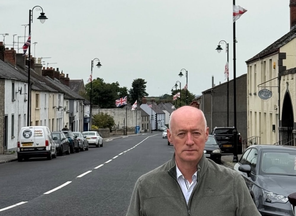 Declan Murphy Bessbrook flags